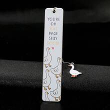 Adorables marcapáginas para amantes de los libros, marcapáginas de ganso tonto de metal, marcapáginas con patrones únicos que hacen regalos perfectos para bibliófilos, ideales para lectoras femeninas. - Ganso - Ver 11