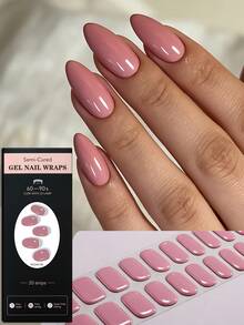 Showyboo Semi-Cured Gel Nail Stickers 20pcs, Translucent Soft Solid Color Design, Protects Natural Nails, UV Lamp Required, Versatile For All Seasons, Suitable For Home Leisure, Wedding Looks, Weekend Gatherings And Vacations - Multicolor - View 18