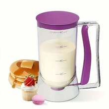 1 cái dụng cụ rót bột bánh cupcake bằng nhựa chống dính EasyBake - Tiết kiệm không gian, dễ rót, dùng cho bánh cupcake, bánh waffle, bánh ngọt, bánh pancake - Dụng cụ làm bánh bền, dễ vệ sinh, không cần pin. - 1,1L-2L - Xem 5