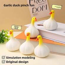 Squishy Toys Garlic Duck Squeeze Doll, Creative Plush Doll, Slow Rebound Decor, Office Stress Relief Tool, Student Squeeze Doll, Stress Relief Doll - Multicolor - View 3