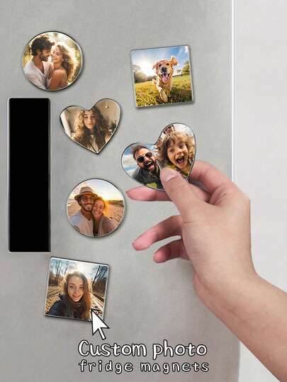 Customized Photo Refrigerator Magnets - Acrylic Fridge Magnets - Warm, Cute, Special Home Decor - Couple Photo Fridge Magnets, Mother-Daughter Photo Fridge Magnets, Dog Photo Fridge Magnets, Family Photo Fridge Magnets, Couple Gifts, Mother's Day Personalized Gifts, Customized Photo Fridge Magnets, Youth Face Fridge Magnets, Funny Cat & Dog Photo Fridge Magnets, Personalized Gifts For Mom, Anniversary Gifts, Special Gifts, Holiday Gifts, Warm Atmosphere, Autumn Home Refresh ,For Family