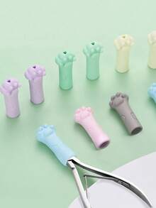 10pcs Silicone Cat Nail Care Tool Protector Sleeves, Random Color - Multicolor - View 6