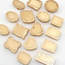 Vintage Embossed Frame Wax Seal Stamp - 3D Relief Photo Frame Seal Stamps With Wood Handle Retro Sealing Wax Stamp For Wedding Invitations Scrapbooking Letters Rectangle #4 - 橢圓形邊框印章#14 - 查看 9