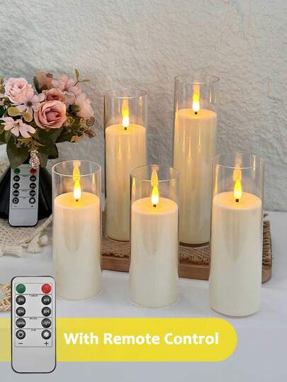 Bộ 2/3/5 đèn dây trang trí có điều khiển từ xa, đèn nến không lửa với chức năng hẹn giờ/điều khiển từ xa, chạy bằng pin, nến bền lâu, thích hợp để trang trí bàn, nhà cửa, Halloween, Giáng sinh, Ngày lễ tình nhân, Ngày của Mẹ, Sinh nhật, Đám cưới, Quà tặng, Bàn ăn, Tiệc tùng, Đèn trang trí không khí cho các dịp lễ khác nhau.