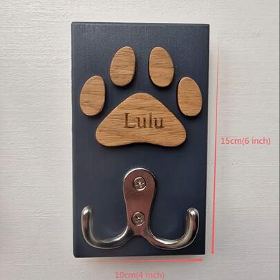 Personalized Dog Leash Hook, Customized Dog Leash Clip, Handmade Dog ID Tag, New Dog Owner Gift, Dog Mom Gift