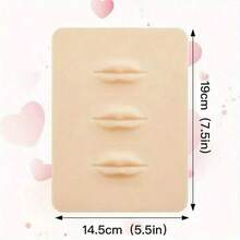 1/3/5pcs Silicone Lip & Face Tattoo Practice Skin, Suitable For Tattoo Beginners And Artists, Makeup Skin, Temporary Tattoo, Tattoo Tools - Khaki - View 2