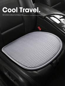 1pc Black Honeycomb Car Seat Cushion - Breathable Mesh Pad, Sandwich Structure - Suitable For All Seasons, Fit For Sedan, SUV And Truck - Anti-Slip, Breathable Seat Protector Pad, Fit For Front Seats - A - View 2