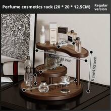 简易组装简约风格桌面收纳架 - 适用于浴室、玄关、办公室、客厅 - 节省空间，可收纳香水、化妆品、杯子 - 多功能收纳架 - 胡桃色 - 查看 9