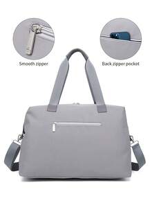 LEQUEEN 1 pieza Nueva Bolsa de Mamá de gran capacidad, Bolsa de pañales para viajes y maternidad, Bolso bandolera para madres, Adecuado para almacenamiento y organización - Gris - Ver 8