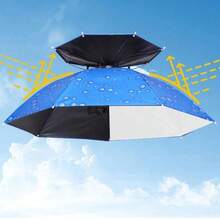 Umbrella Hat, Suitable For Camping And Fishing, Elastic Headband Umbrella Hat, UV Protection Umbrella Hat - B - View 4