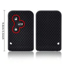 Bao đựng chìa khóa xe hơi bằng silicon mềm cao cấp dành cho Renault Scenic Clio Logan Megane 2 3 Koleos, loại 3 nút. - đen - Xem 5
