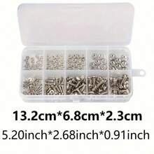 380pcs Hex Nut And Bolt Set - Durable M2, M2.5, M3, M4, M5 Metric Sizes, Universal Engineering And Repair Hardware Kit, Metal Material, Long-Lasting, |Hex Nut|Durable Metal Nut, Nut And Bolt Set - Silver - View 4