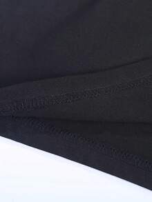 ¿Para Hombre un drama coreano? My Relax?Camiseta de manga corta con estampado de letras y eslogan, top casual de cuello redondo para verano y primavera, ropa de mujer para uso diario. - Negro - Ver 5