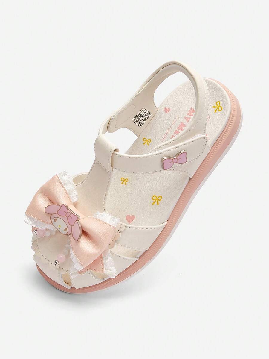 SANRIO Balabala 2026 Kuromi IP 女童夏季凉鞋,可爱卡通风格,轻便柔软舒适休闲户外鞋 - 白紅色調 - 查看 1