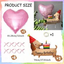 Dog Shaped Balloon Stand, Foil Dog Balloon Set, Dog Themed Party Decorations Suitable For Birthday Party, Christening And Pet Party Decorations - Dachshund Set - View 13