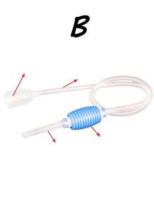 Bomba de acuario eficiente | Herramienta para cambio de agua y limpieza de arena con tubería suave y accesorios, diseño transparente | Con asa de fácil agarre, sin batería requerida - Codo - Ver 5