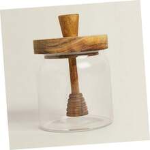 Honey Glassware Honey Jar With Lids And Wooden Dipper Clear Washable Honey Storage Container Glass Beehive Honey Pot For Home Wedding Party - 查看 2