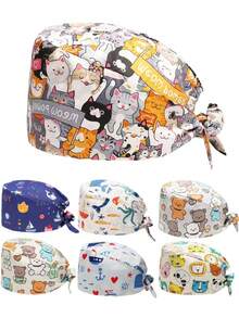 Nurse Cap, Beautician, Pet Shop Worker Cap, Unisex Surgical Cap With Rear Tie, Suitable For All Seasons - M955 - View 8