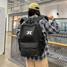 Ba lô logo tối giản – Túi đi học cổ điển, thoải mái dành cho học sinh. - màu đen - Xem 3