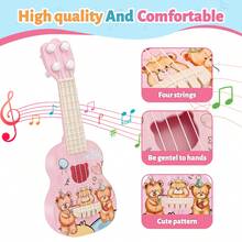 UINLE Baby 1pc Children's Music Guitar And Ukulele Toy Set - STEM Educational Game Instrument, Mini Musical Instrument, Handheld Early Learning And Creative Music Toy, Sensory Learning Toy, Interactive Game For Boys And Girls, Educational Computer Toy Gift - Multicolor - View 4