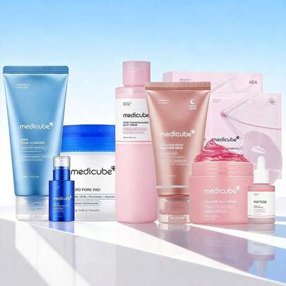 [Medicub] Affordable Glass Glow Skincare Set | Includes 8 Products For Gentle Skin Glow Routine