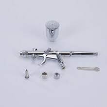 Súng phun sơn khí nén Butterfly 217A, bút phun sơn khí nén với vòi phun tròn dùng để sơn xe và làm mô hình. - Bạc - Xem 3