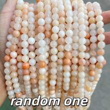 Đá tự nhiên Thạch anh hồng, tinh thể màu hồng, mắt mèo, Howlite, Ngọc bích, hạt tròn rời để làm trang sức, vòng tay DIY - Nhiều màu - Xem 6