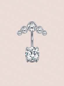 CIZME 1 chiếc khuyên rốn hình trái tim và hoa thanh lịch, cỡ 14G, dài 1.6mm, kiểu dáng tối giản, thích hợp cho nữ, kiểu dáng treo, làm từ thép không gỉ 316L, lý tưởng cho xỏ khuyên rốn hàng ngày, đi biển, nghỉ lễ, hoạt động thể thao, dành cho thanh thiếu niên. Chất liệu cao cấp, không bị xỉn màu, được đánh bóng kỹ lưỡng. - Bạc - Xem 26