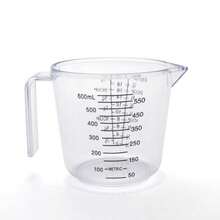 Cốc đong chất lỏng bằng nhựa 600ml/300ml/150ml, cốc đong đa năng dùng trong làm bánh và nấu nướng, dụng cụ nhà bếp thiết yếu. - Trong sáng - Xem 11