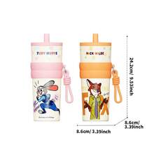Miniso 迪士尼疯狂动物城尼克/朱迪吸管杯（720毫升/24.35盎司）、伽利略咖啡杯（520毫升/17.59盎司）和吸管保温杯（720毫升/24.35盎司），流行设计，适合居家、办公、旅行，防漏便携，是完美的生日礼物，不锈钢材质。 - 彩色 - 查看 11