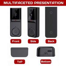 Wireless Video Doorbell With 4.3'' IPS Screen – No WiFi Required, 2-Way Audio, Infrared Night Vision, Plug-In Indoor Chime, 128GB SD Card, Motion-Activated Recording – WiFi Wireless Intercom Smart Doorbell Video Security Camera For Home (Black) - I5364MENL-black - View 4