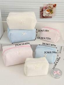 1 Túi đựng mỹ phẩm nữ kiểu Hàn Quốc, thiết kế jacquard, mềm mại và bông xốp, dung tích lớn, túi đựng đồ du lịch có khóa kéo, túi đựng đồ dùng vệ sinh cá nhân dễ thương, họa tiết caro, túi đựng đồ trang điểm dung tích lớn, túi đựng mỹ phẩm du lịch, túi đựng đồ đa năng, đồ dùng học tập, đồ dùng nghỉ lễ, đồ dùng du lịch, đồ dùng ký túc xá, quà Giáng sinh, quà tặng mẹ, quà tựu trường, quà tặng học sinh, quà tặng phù dâu, quà năm mới - Nhiều màu - Xem 12