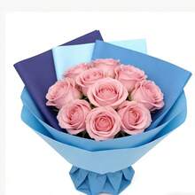 Bộ 3 giấy gói quà màu xanh dương nhiều màu, thích hợp cho các dịp lễ, sinh nhật, ngày Valentine, cũng có thể dùng làm lớp lót túi quà. - Nhiều màu - Xem 5