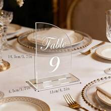 OUTANA 亚克力可拆卸桌号牌，简约设计，适用于商务酒店、生日派对、餐厅、会议、婚礼、展览、桌号识别等场合。 - BJ3061 - 查看 16