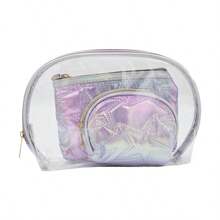 Iridescent Travel Makeup Bag Super Functional Cosmetic Organizer - 設定 Tornasol - 查看 3