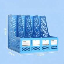 4-Tier File Organizer Rack, Thickened Document Holder Tray, Office Supplies Storage Shelf, Student Desk Top Book Stand - Multicolor - View 13