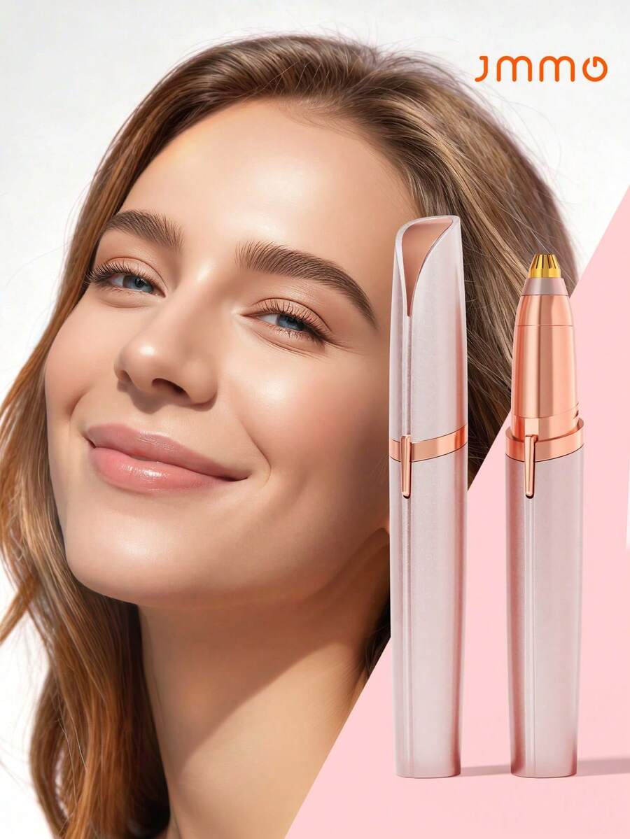 JMMO 電動修眉器，女士臉部除毛器，修眉器，臉部除毛器，電動修眉除毛器，女士毛髮修剪器，臉部剃刀，除毛，無痛除毛，可充電除毛器 - 彩色 - 查看 1