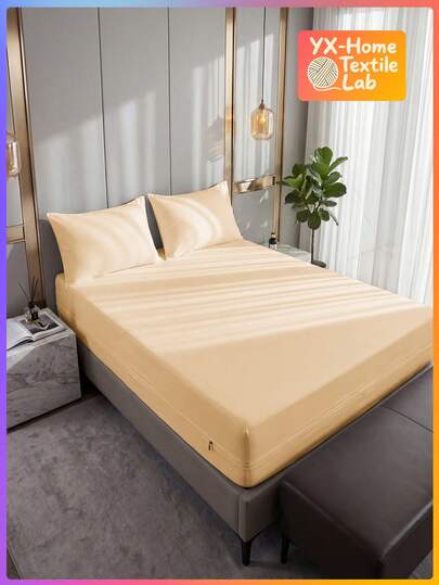1pc Splash-Proof 6-Sided Zippered Mattress Protector, Fits 5.9-10 Inches Deep Mattress, Pillowcases Not Included, Twin, Full, King, Queen Size, Deep Mattress, Breathable And Noiseless, Bedspread, Fitted Sheet, Washable Mattress Encasement, Low Allergenicity, High Quality Zippered Mattress Cover, Ideal Home Gift, Perfect Holiday Gift, Machine Washable, Room Decor