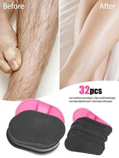 Bộ dụng cụ tẩy lông 12 món, Bộ tẩy tế bào chết cho nữ - Miếng mút tẩy lông chân và mặt mịn (2 kích cỡ), Dụng cụ tẩy lông tái sử dụng, Giấy nhám mịn cho môi và da, Dụng cụ tẩy lông mặt, Dao cạo cho nữ, Máy cạo râu mini và Bộ dụng cụ tẩy lông.