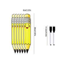 10/20 Thẻ rút thăm may mắn hình bút chì có thể xóa khô, dùng trong lớp học, chọn ngẫu nhiên cho học sinh, đồ dùng dạy học tương tác có thể tái sử dụng, văn phòng phẩm cho trẻ em, đồ dùng học tập trong lớp học. - Nhiều màu - Xem 5