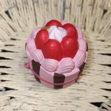 1pc Slow Rebound Simulation Toy Square Cake Squeezing Strawberry Cake Squishy Soft Stress Relief Toy, Squeeze Toy, Emotion Soothing, Gift, Holiday Gift, Birthday Gift, Perfect Gift - Multicolor - View 9
