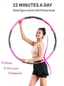 1pc 6-Section Detachable Stainless Steel Weighted , Exercise For Slimming, Waist Shaping, Fitness Equipment, Christmas Gift, Suitable For Women, Men And Beginners - Multicolor - View 11