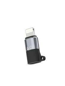 便携式音频转换器，USB-C 母口转 Lightning 公口适配器，兼容 14/13/12/11、智能手机/PC/即插即用迷你无线麦克风接收器、音频适配器、耳机转换器、数据传输和充电适配器 - 黑色 - 查看 9