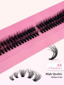80片60D卷翘假睫毛簇，DIY假睫毛，可拉长、浓密、自然卷翘 - CC - 查看 5