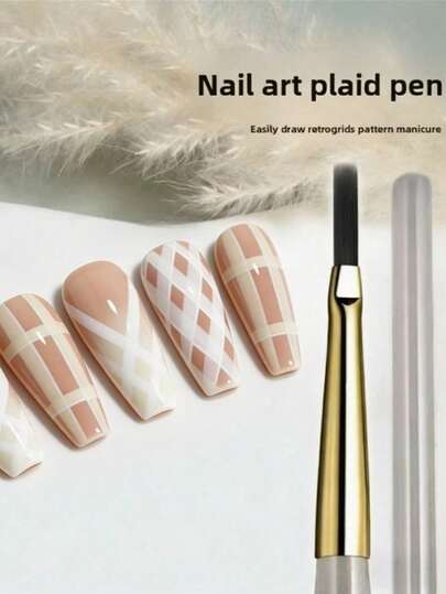 Bộ 2 bút vẽ móng tay kiểu Nhật tối giản và bút vẽ dây, bút vẽ tay chuyên dụng cho tiệm nail, thích hợp để vẽ móng, vẽ dây, pha trộn, móc, v.v., bút trị liệu bằng ánh sáng chuyên dụng cho móng.