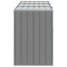 vidaXL Garbage Can Enclosure For 3 Bins, Grey, 216x81x115 Cm, Steel, Single Garbage Can Enclosure, Single Garbage Can Cover, Garbage Can Cladding - 灰色 - 查看 8