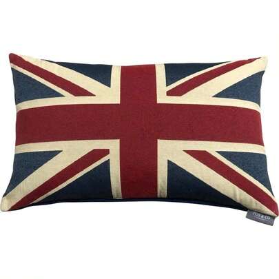 Handmade Union Jk Oblong Cushion Cover 60x40cm British Scatter Floor Cushion