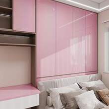 1 rollo de papel tapiz autoadhesivo de PVC con perlas rosas, despegable y pegajoso, impermeable, a prueba de grasa, sin residuos, adecuado para habitación de princesa, dormitorio, armario, renovación de escritorio, papel tapiz removible, 40CM*500/300/100CM - D-Rojo - Ver 8