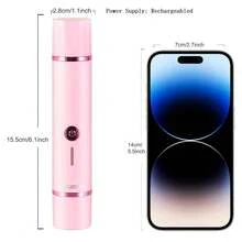 1个USB充电式二合一电动脱毛器，女士腋下及私密部位双头脱毛器 - 查看 2