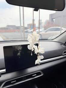 Creative Car Pendant, Car Hanging Decor, Rearview Mirror Accessory, Car Interior Decoration - White - View 4